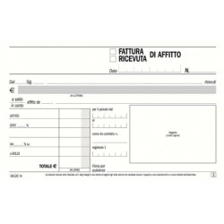 Blocco Ricevuta d'affitto Autoricalcante Duplice Copia