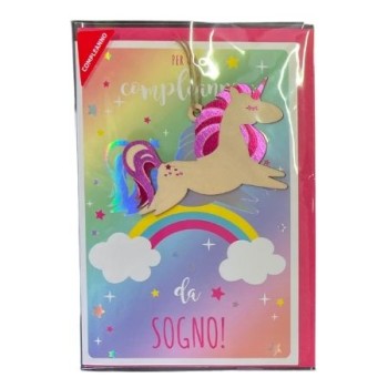 Biglietto Woodstock Compleanno Unicorno