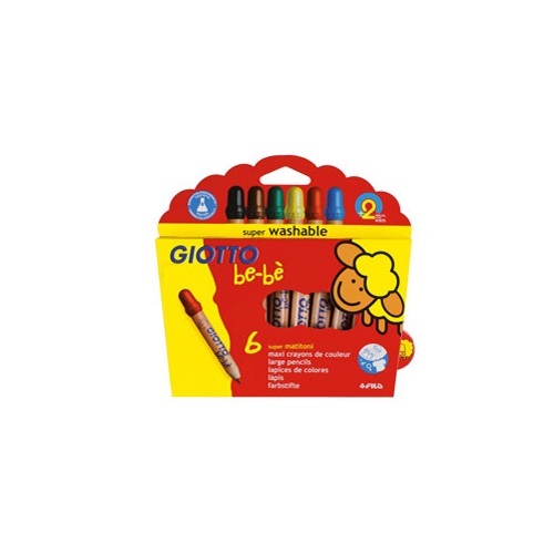Astuccio 6 supermatitoni c/temperino giotto bebe\'