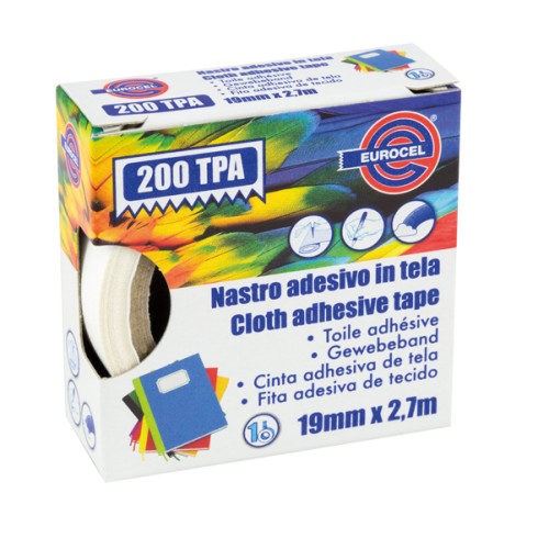 Nastro adesivo telato TPA Bianco 19x2,7mm