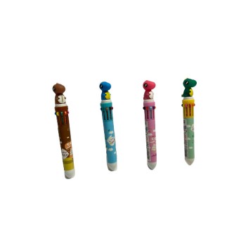 Penna Dinosauro Multicolor 10 colori con pupazzo...