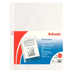 Confezione da 50 Buste Forate 22x30 Esselte Office - Finitura Lucida - Medio Spessore